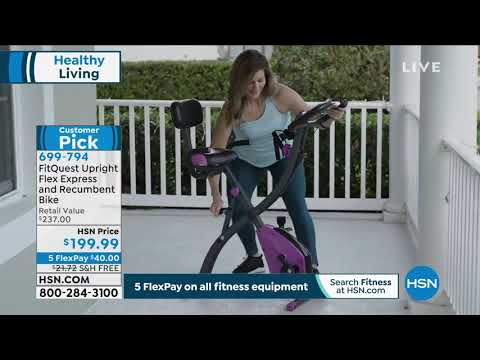 FitQuest Upright Flex Express and Recumbent Bike with Re...