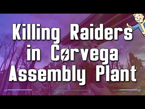 ☢ Fallout 4 | Killing Raiders in Corvega Assembly Plant