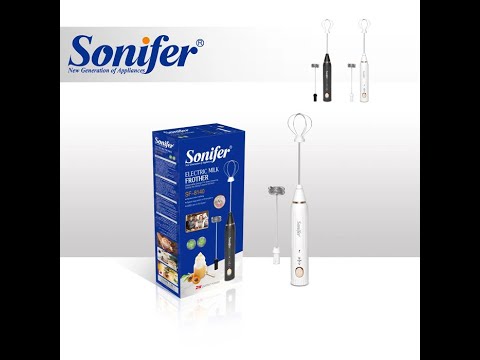 Sonifer SF-8140 Milk Frother Mixer Portable 2 in 1 Battery Rechargeable 1200mAh Sonifer SF-8140 Milk Frother Mixer Portable 2 in 1 Battery Rechargeable 1200mAh