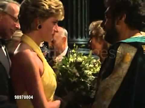 Princess Diana Meets Kiri Te Kanawa & Placido Domingo