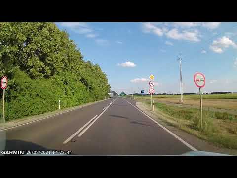 Hungary, road 42, from Berettyoujfalu to Romania, road E79, Oradea.  August 2021