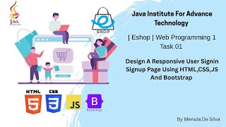 Java Institute For Advance Technology | Eshop | Web Programming Task 1