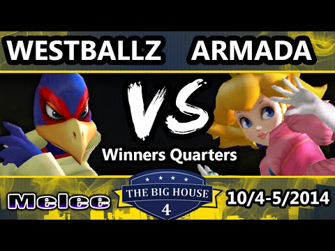 The Big House 4 - Westballz (Falco) Vs. Armada (Peach) - Winners Quarters - SSBM