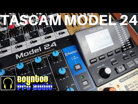 TASCAM Model 24 Multitrack Recorder / Mixer / USB Interface 2018 - Present Black with Wood Cheeks image 11