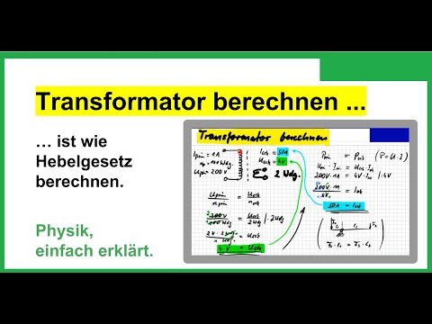 Der Transformator (Trafo), das Berechnen mit Formel ist wie (siehe Beschreibung), also einfach.