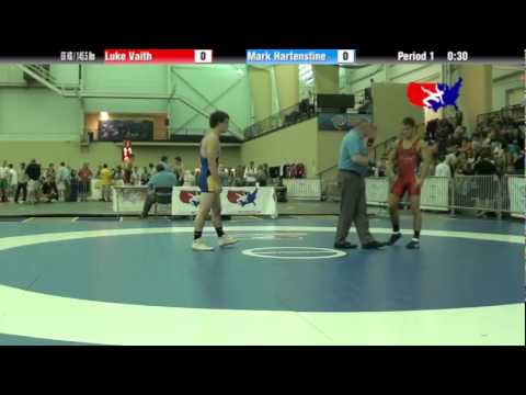 University Nat`ls FS  66 KG / 145.5 lbs: Luke Vaith vs. Mark Hartenstine