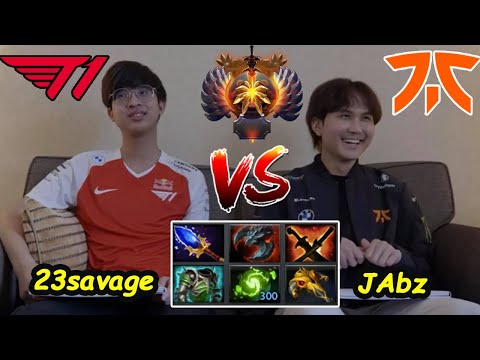 T1 23savage Razor vs Fnatic Jabz Queen Of Pain - NON STOP CRAZY FIGHT Dota 2 pro Gameplay