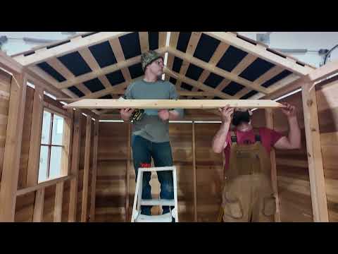How to Install Cedar Shingle Roof Panels | Cedarshed Kit Assembly
