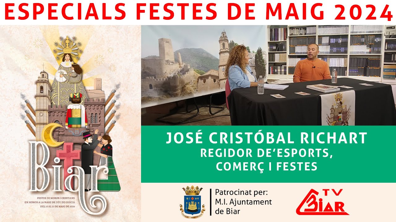 ESPECIALS FESTES DE MAIG 2024: JOSÉ CRISTÓBAL RICHART, REGIDOR D'ESPORTS, COMERÇ I FESTES