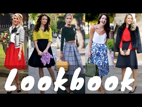 Latest Midi Skirts Outfit Ideas for Valentine's 2018 |...