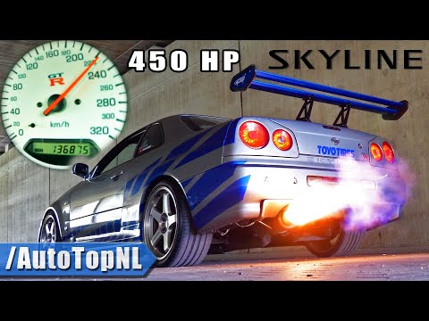 450HP Nissan Skyline R34 100-200 ACCELERATION *CRAZY SOUND* by AutoTopNL