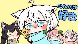 罰ゲームでミオに告白したフブキがガチ照れ！？【白上フブキ/大神ミオ／さくらみこ／百鬼あやめ／ホロライブ／手描き切り抜き】