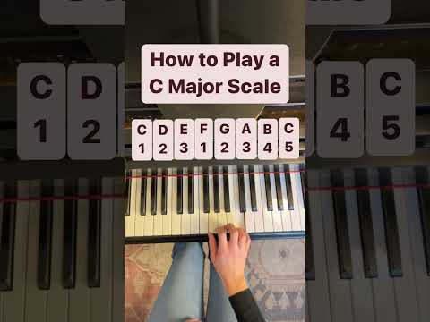 How to play a C Major Scale with my Right Hand #shorts