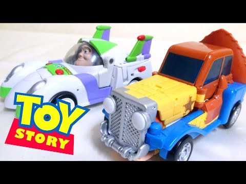 【トイストーリー】くるまにへんけいするウッディーとバズ・ライトイヤーだ！ヲタファのレビュー / Toy Story Transform to a Vehicle Woody & Buzz