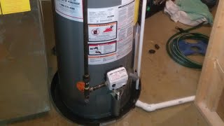 Install gas hot water tank