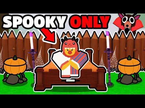 99 Nights MEGABASE but i can ONLY USE HALLOWEEN ITEMS...