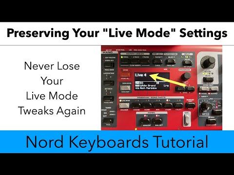 Save Live Mode As A Regular Program for Safe Keeping: Nord Keyboards