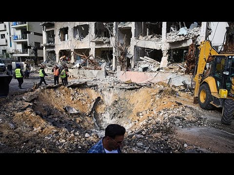 Video Thumbnail: Tel Aviv residents assess damage after Iranian missile strike kills one