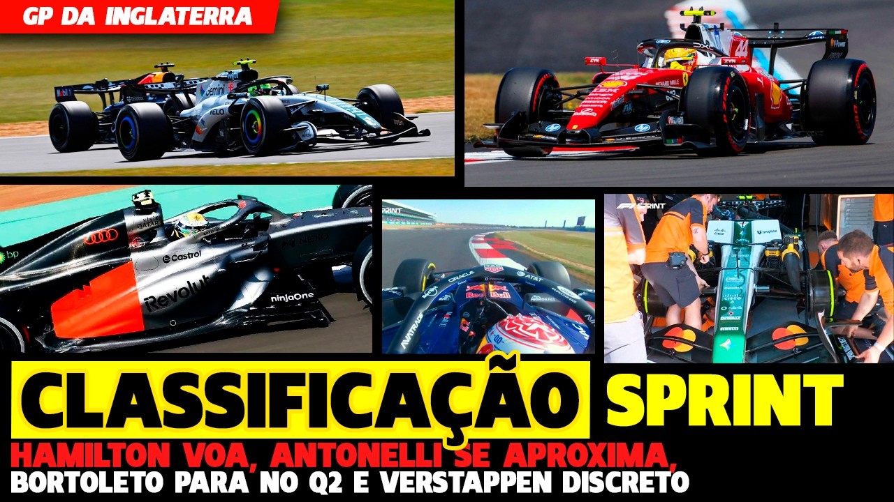 🚨CLASSIFICAÇÃO SPRINT: HAMILTON VOA, BORTOLETO FICA NO Q2 E VERSTAPPEN DISCRETO | FÓRMULA 1
