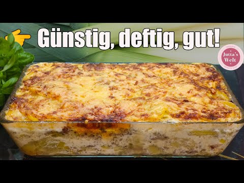 Kartoffel-Lauch-Auflauf Rezept mit Hack | Einfach & günstig kochen 🥔