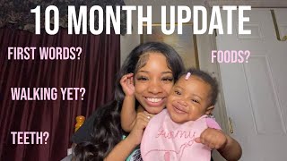 10 month baby update! first words, walking, teeth, foods, etc