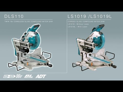 Makita LS1019L Pjovimo staklės 260x30 mm, 1510 W, lazerinis žymeklis video