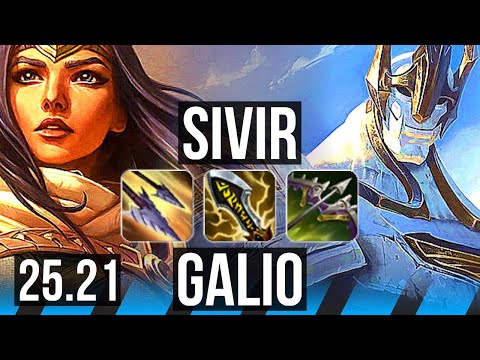SIVIR vs GALIO (MID) | 15/1/10, Legendary | EUW Master | 25.21
