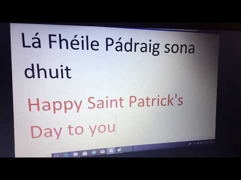 Learn Saint Patrick's Day Irish Gaeilge Phrases