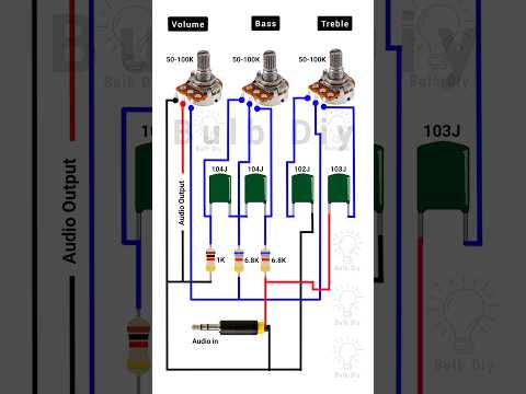 Bass, Treble circuit | Passive tone controller circuit #shorts #diy #viral