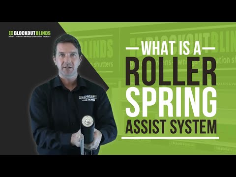 Part of a video titled What is a roller blind spring assist system - YouTube