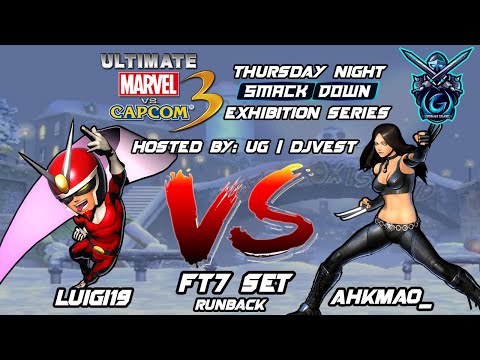 UMVC3 Thursday Night Smackdown Exhibition Series - Luigi19 VS Ahkmao_ FT7 Set Runback