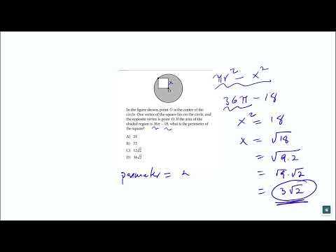 SAT MATH PROBLEM Area and Perimeter of compound shapes#44