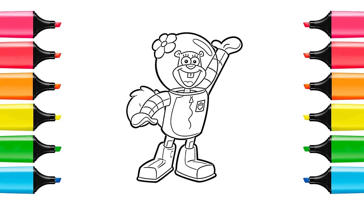 Coloring page Sandy Cheeks from SpongeBob SquarePants