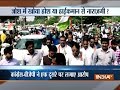 Congress workers chant 'Modi-Zindabad, Rahul Gandhi Murdabad' during a rally in MP