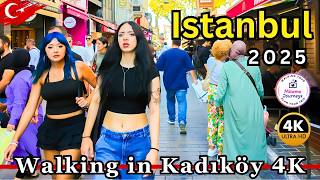 Istanbul Kadıköy District, 4K Walking Tour | From Kadikoy Beach to Cozy Streets,