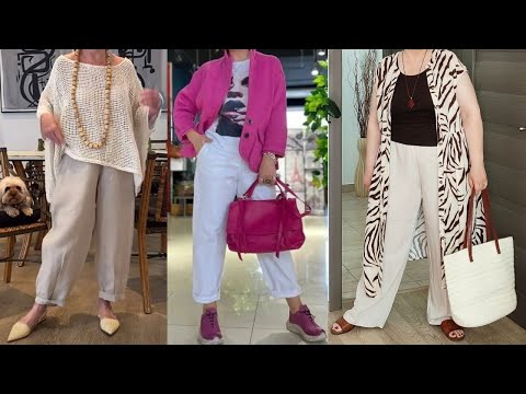 COMBINACIONES de ROPA LOOKS y OUTFITS para SEÑORAS de 50 60 70 años con TENDENCIAS de MODA 2024