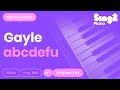 GAYLE - abcdefu (Piano Karaoke)