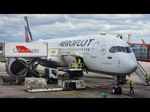 Aeroflot Airbus A350 | Flight from Moscow to Havana, Cuba