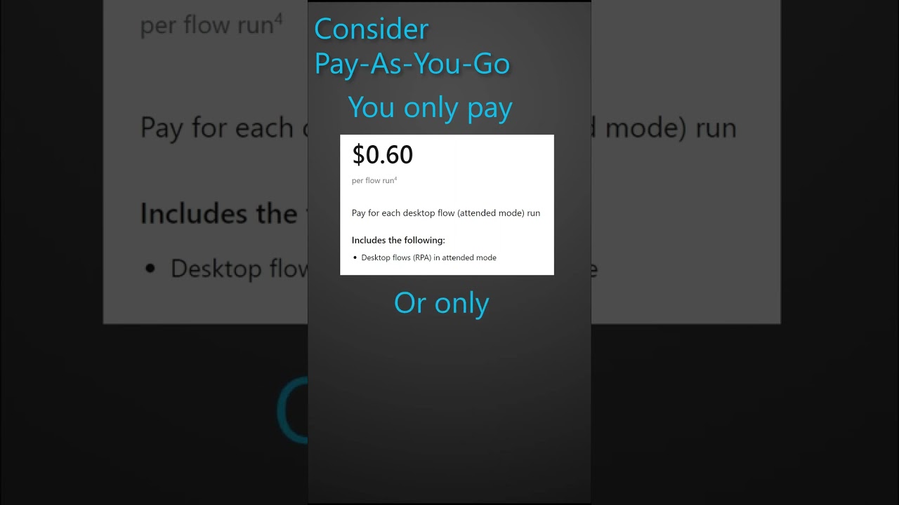 Power Automate for Desktop Pay As You Go license #Shorts