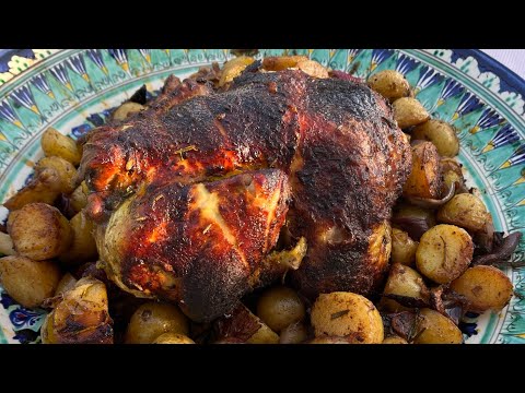Knuspriges Hähnchen vom Drehspieß / mega knusprig und sehr lecker !