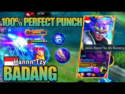 Badang Perfect Killing Punch!! Powerful Faighter top global 66 jawabarat || mobile legends