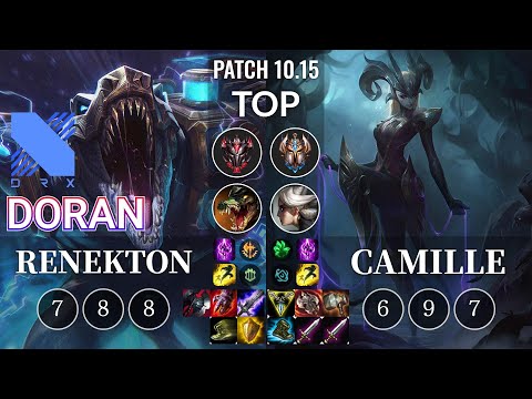 DRX Doran Renekton vs Camille Top - KR Patch 10.15