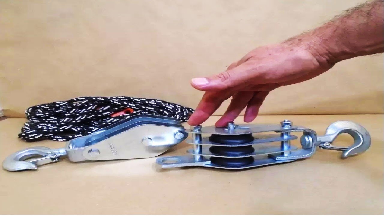 Feira de Ciências - Multiplicador de Força - Sistema de Polias Móveis - Talha Exponencial