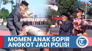 Viral Video Momen Haru Andi Sonjaya Anak Sopir Angkot yang Sujud ke Kaki Ayahnya setelah Jadi Polisi