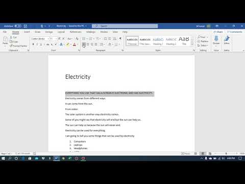 Align right, Align left, center,  and justify in Word