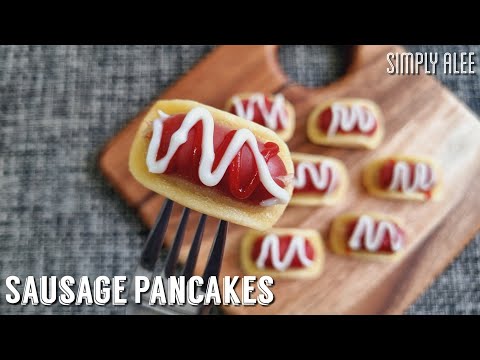 SAUSAGE PANCAKE | MINI SAUSAGE PANCAKES | KOREAN STREET FOOD | FOOD ART