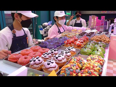 Incredible High Quality! Crazy Speed! Donuts Making Video Collection - Korean donut shop