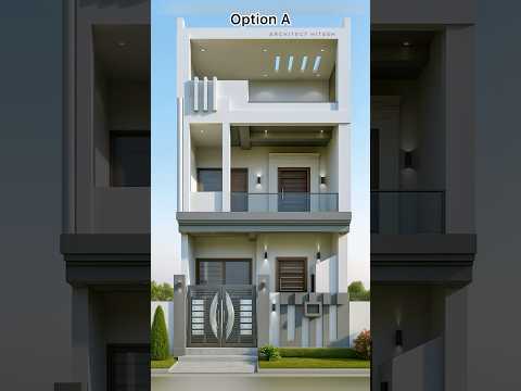 20x40 House Front Elevation Design | Modern Luxury Home Design | #modernelevation #shorts #ghar