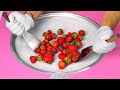 Strawberry Ice Cream Rolls Challenge ASMR
