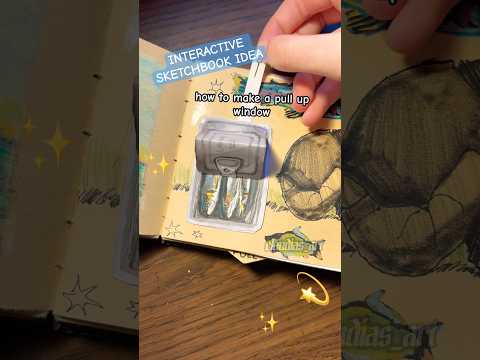 Interactive sketchbook idea: pull up window #art #artist #sketchbook